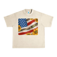 Sandshell american flag sunflowers and canouflage print veteran mousepad Urban Heavy Tee - Jasminsmagicworld