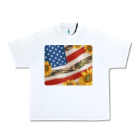White american flag sunflowers and canouflage print veteran mousepad Urban Heavy Tee - Jasminsmagicworld