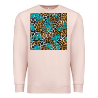Pale Pink turquoise glitter cowhide leopard seamless pattern Premium Sweatshirt - BundleAndBundleShop