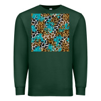 Sports Green turquoise glitter cowhide leopard seamless pattern Premium Sweatshirt - BundleAndBundleShop