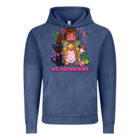 Vintage Denim cat mom  life gnome Vintage Hoodie - BarkalooDesign