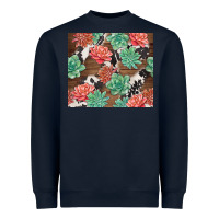 Navy succulents and cowhide Heavyweight Sweatshirt - TumblerDesignByShophia