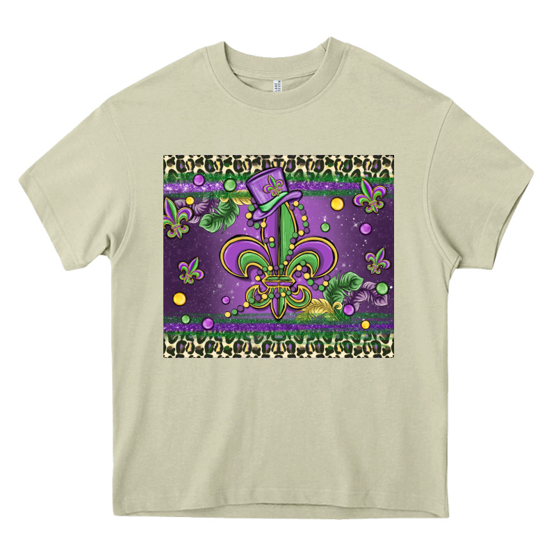 Mardi Gras Fleur De Lis Heavy Core Tee by MaliasSmallBusiness | Teevron