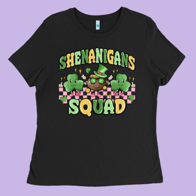 Shenanigans Squad Ladies Tee Designed By Maliassmallbusiness