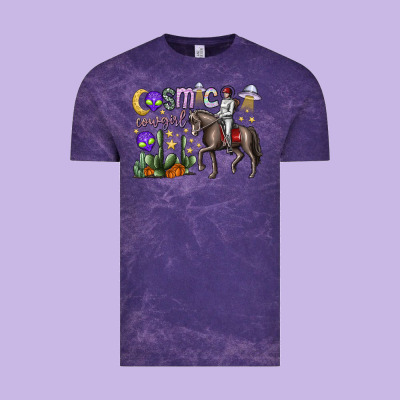 Cosmic Cowgirl Vintage Tee Designed By Sublimationcraftshop