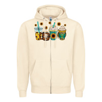 Sandshell yellowstone coffee cups Zipper Hoodie - OliviaCreatesArt