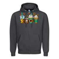 Smoke yellowstone coffee cups Zipper Hoodie - OliviaCreatesArt