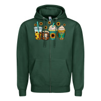 Sports Green yellowstone coffee cups Zipper Hoodie - OliviaCreatesArt