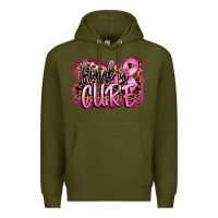 Army Green find a cure Premium Hoodie - FaDigitalArtStudio