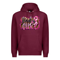 Burgundy find a cure Premium Hoodie - FaDigitalArtStudio