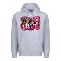Heather Grey find a cure Premium Hoodie - FaDigitalArtStudio