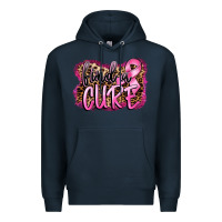 Navy find a cure Premium Hoodie - FaDigitalArtStudio