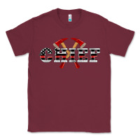 Burgundy firefighter chief Classic Tee - Artiststas