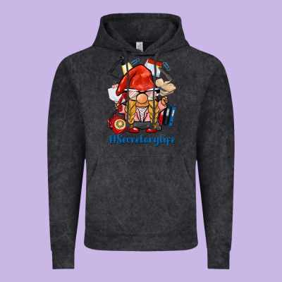 Secretary Life Gnome Vintage Hoodie Designed By Barkaloodesign