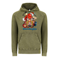 Vintage Olive secretary life gnome Vintage Hoodie - BarkalooDesign