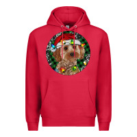 Cardinal Cockapoo Christmas Premium Hoodie - RanaPortraitStore