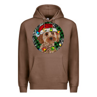 Chestnut Cockapoo Christmas Premium Hoodie - RanaPortraitStore