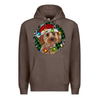 Coffee Cockapoo Christmas Premium Hoodie - RanaPortraitStore