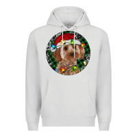 Dove Grey Cockapoo Christmas Premium Hoodie - RanaPortraitStore