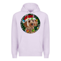 Lilac Cockapoo Christmas Premium Hoodie - RanaPortraitStore