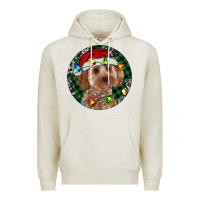 Oatmeal Heather Cockapoo Christmas Premium Hoodie - RanaPortraitStore