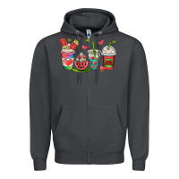 Smoke watermelon summer coffee cups Zipper Hoodie - OliviaCreatesArt