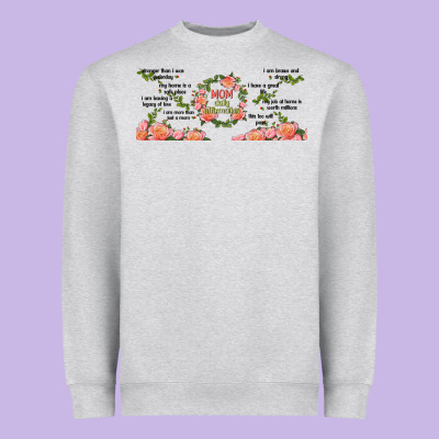Mom Daily Affirmation Heavyweight Sweatshirt Designed By Tumblerdesignbyshophia