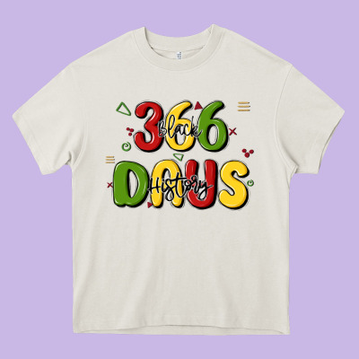 366 Days Black History Heavy Core Tee Designed By Maliassmallbusiness