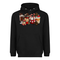 Black Chocolate Love Coffee Cups Heavyweight Hoodie - FaDigitalArtStudio