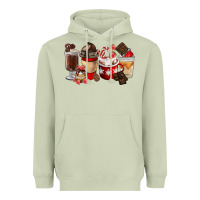 Matcha Chocolate Love Coffee Cups Heavyweight Hoodie - FaDigitalArtStudio