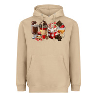 Mushroom Chocolate Love Coffee Cups Heavyweight Hoodie - FaDigitalArtStudio