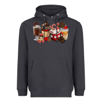 Smoke Chocolate Love Coffee Cups Heavyweight Hoodie - FaDigitalArtStudio