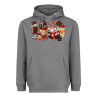 Storm Chocolate Love Coffee Cups Heavyweight Hoodie - FaDigitalArtStudio