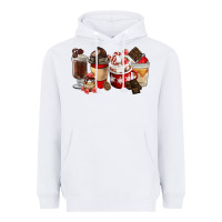 White Chocolate Love Coffee Cups Heavyweight Hoodie - FaDigitalArtStudio