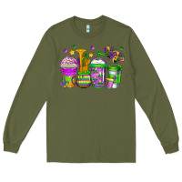 Army Green mardi gras coffee cups Long Sleeve Tee - Jasminsmagicworld