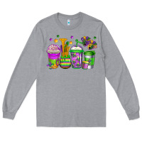Heather Grey mardi gras coffee cups Long Sleeve Tee - Jasminsmagicworld
