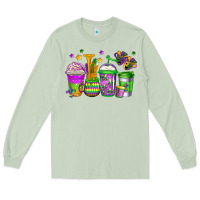 Matcha mardi gras coffee cups Long Sleeve Tee - Jasminsmagicworld