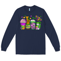 Navy mardi gras coffee cups Long Sleeve Tee - Jasminsmagicworld