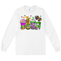 White mardi gras coffee cups Long Sleeve Tee - Jasminsmagicworld
