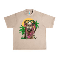 French Oak camel with oasis Urban Heavy Tee - BarkalooDesign