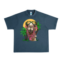 Midnight Navy camel with oasis Urban Heavy Tee - BarkalooDesign