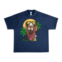 Navy camel with oasis Urban Heavy Tee - BarkalooDesign