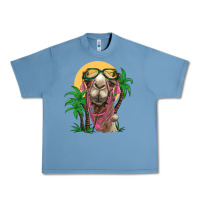 Pebble Blue camel with oasis Urban Heavy Tee - BarkalooDesign