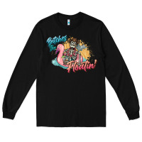 Black Bitches be floatin' skeleton summer Long Sleeve Tee - NancyCooperArtShop