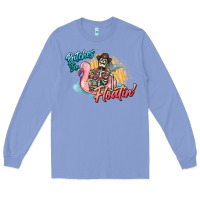 Colony Blue Bitches be floatin' skeleton summer Long Sleeve Tee - NancyCooperArtShop