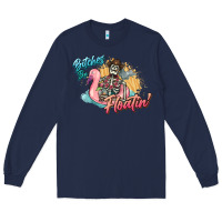 Navy Bitches be floatin' skeleton summer Long Sleeve Tee - NancyCooperArtShop