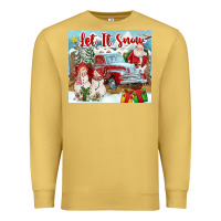 Antique Gold Let It Snow Tumbler Premium Sweatshirt - FaDigitalArtStudio
