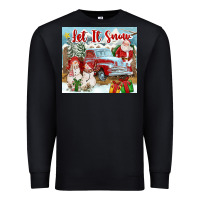 Black Let It Snow Tumbler Premium Sweatshirt - FaDigitalArtStudio