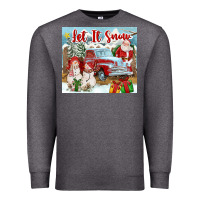 Charcoal Heather Let It Snow Tumbler Premium Sweatshirt - FaDigitalArtStudio