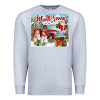 Heather Grey Let It Snow Tumbler Premium Sweatshirt - FaDigitalArtStudio
